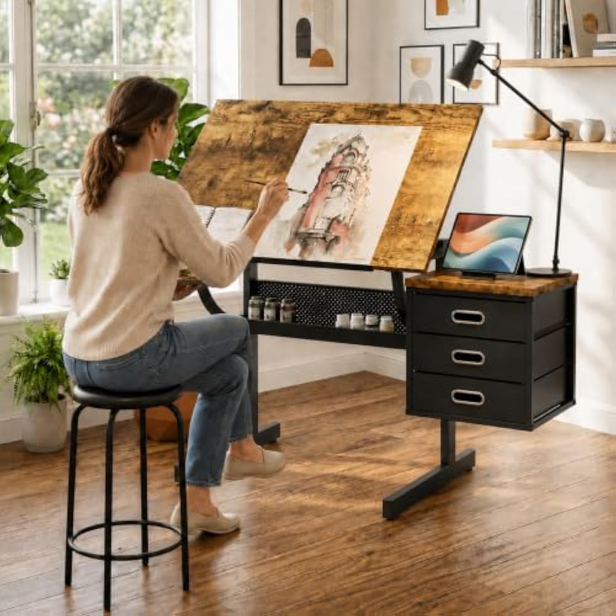 Adjustable Drafting Desk with  - Tops 评论和价格
