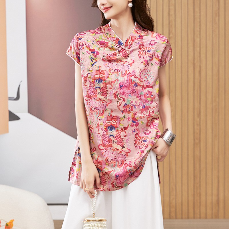 Women's Blouse Short Sleeve Ro - Blouses 评论和价格