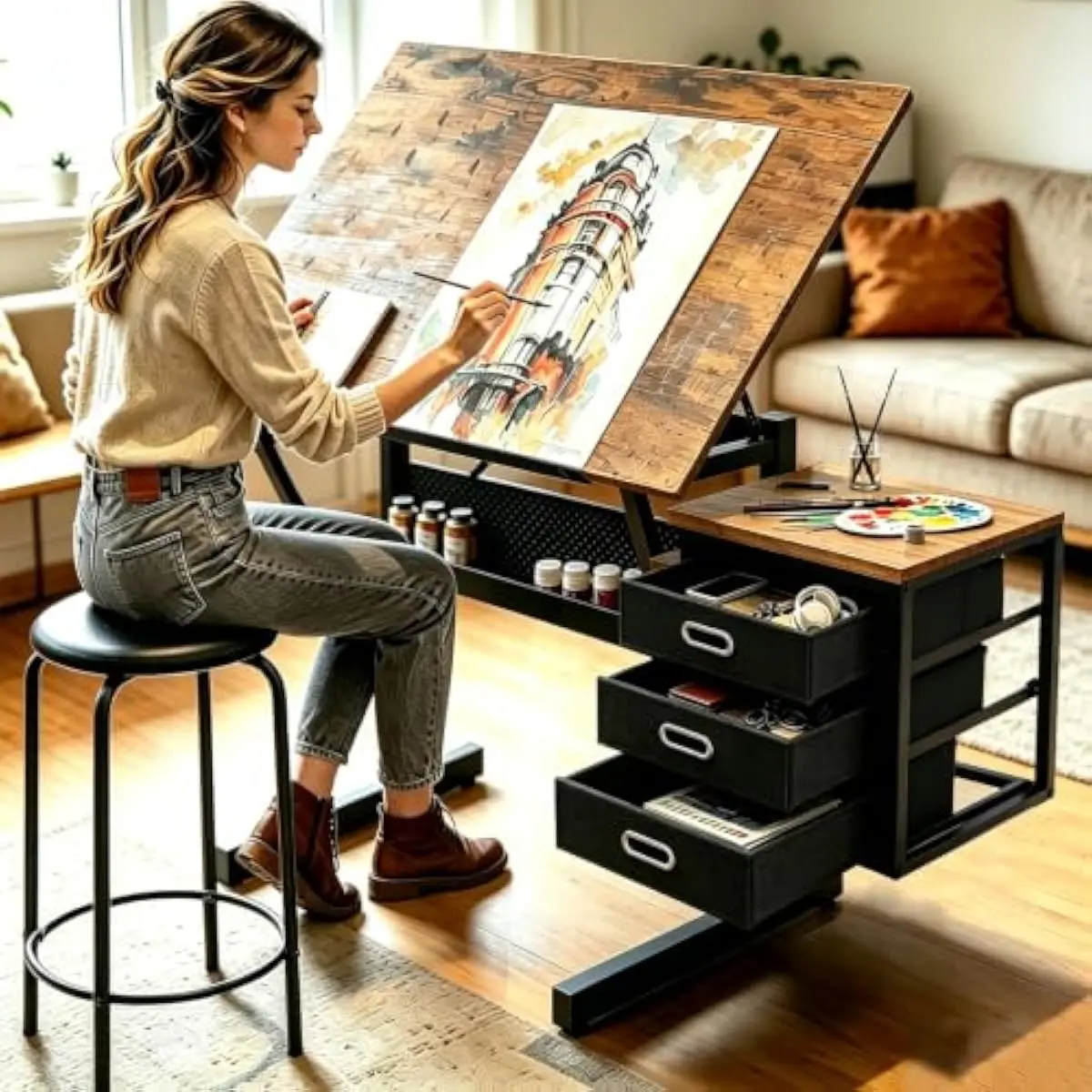 Drafting Desk with Adjustable  - Tops 评论和价格