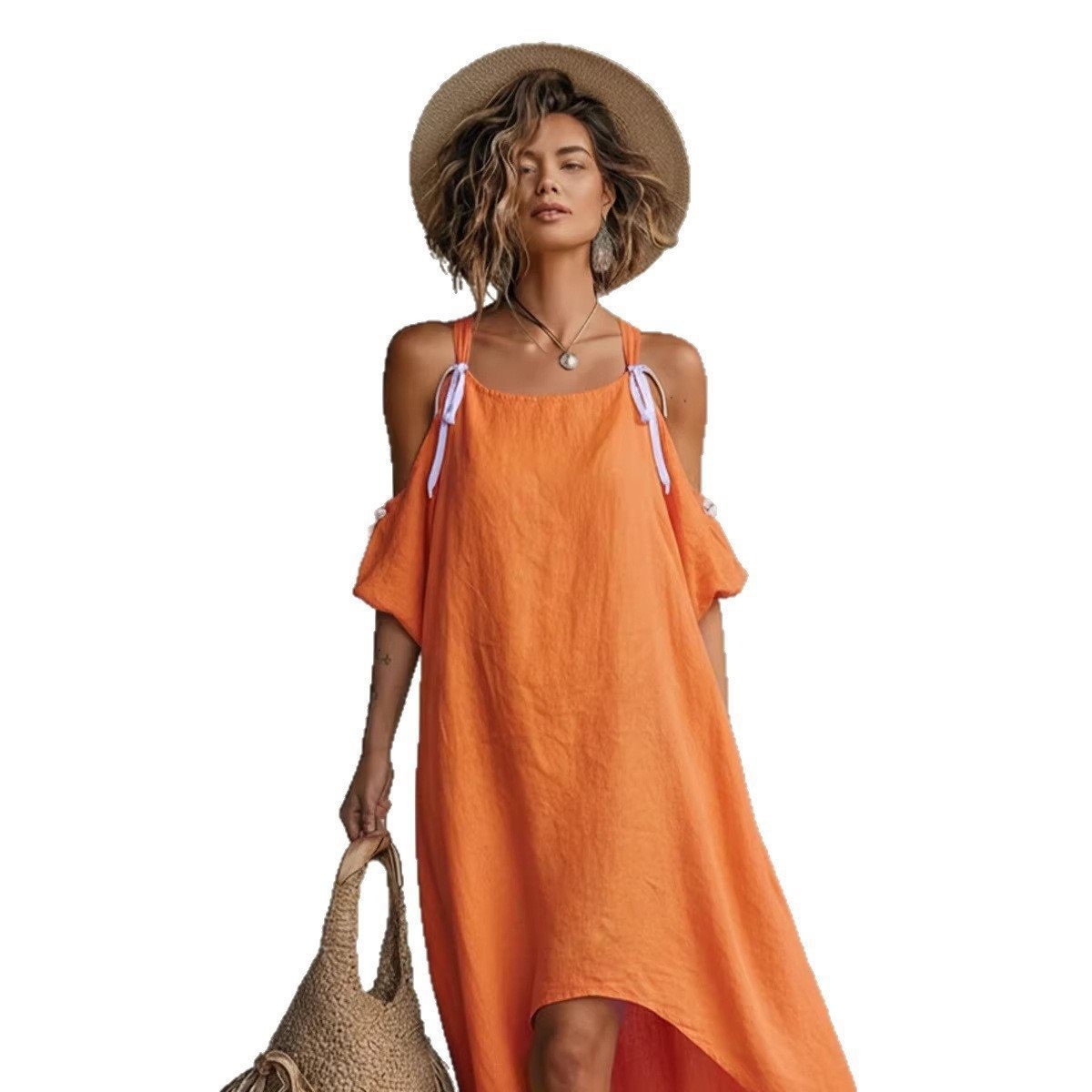 Summer Woman Dress Puff Sleeve - Off Shoulder Puff Sleeve Sundress 评论和价格
