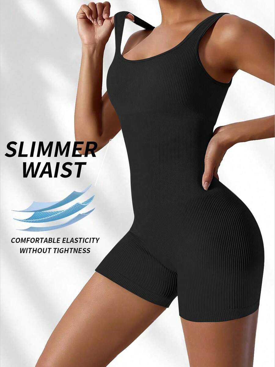 KIKIMINK Women's Jumpsuits Sea - Seamless Ribbed Workout Tank Top 评论和价格