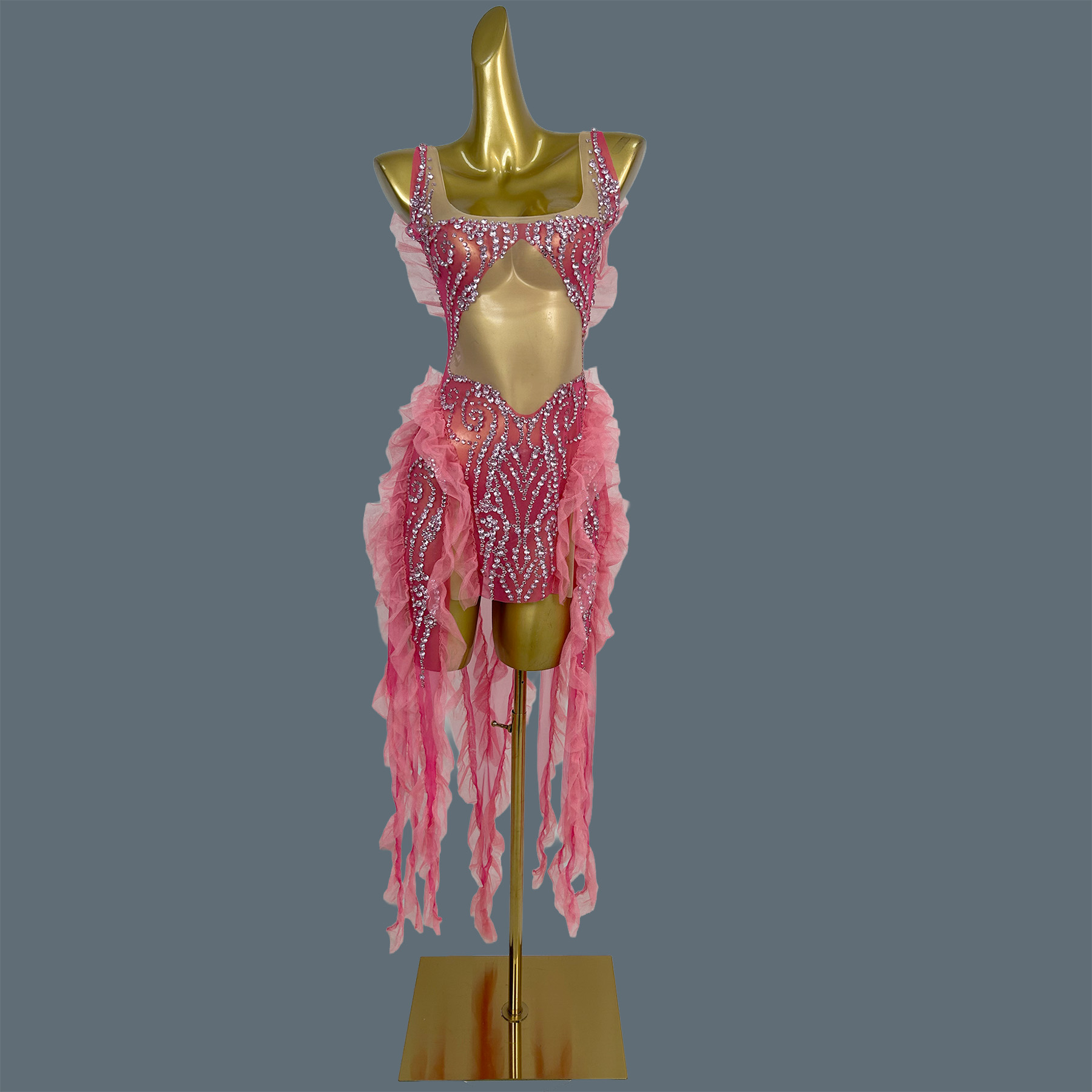 Fashion Sparkly Crystal Rhines - Sparkly Rhinestone Club Party Dress 评论和价格