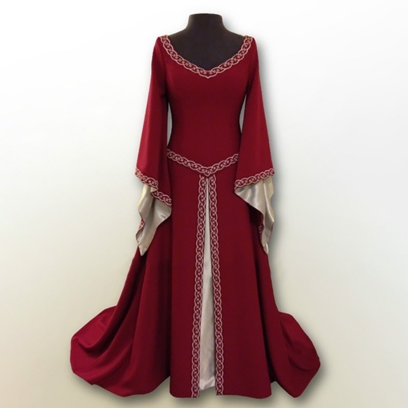 Long Sleeve Round Neck Mid Len - Skirts 评论和价格