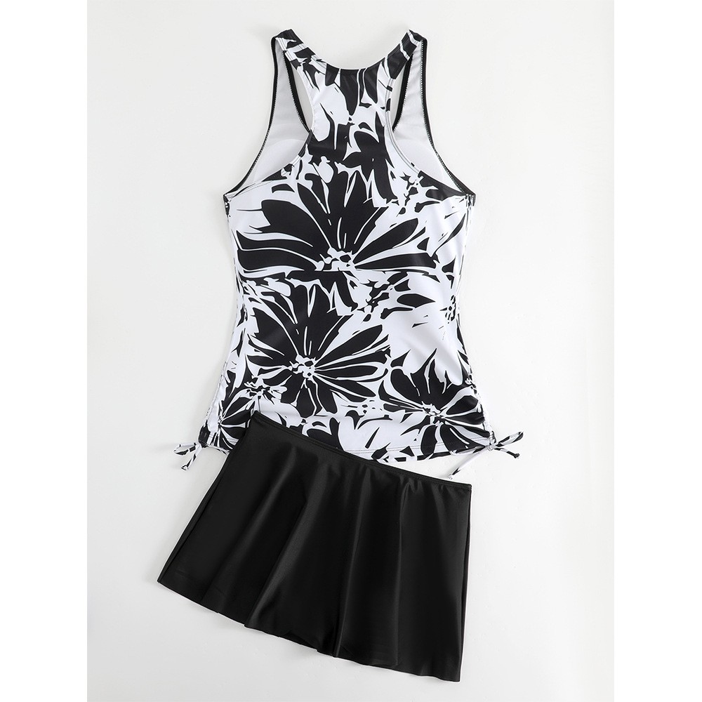 Tankini Woman Bikini Sleeveles - Skirts 评论和价格