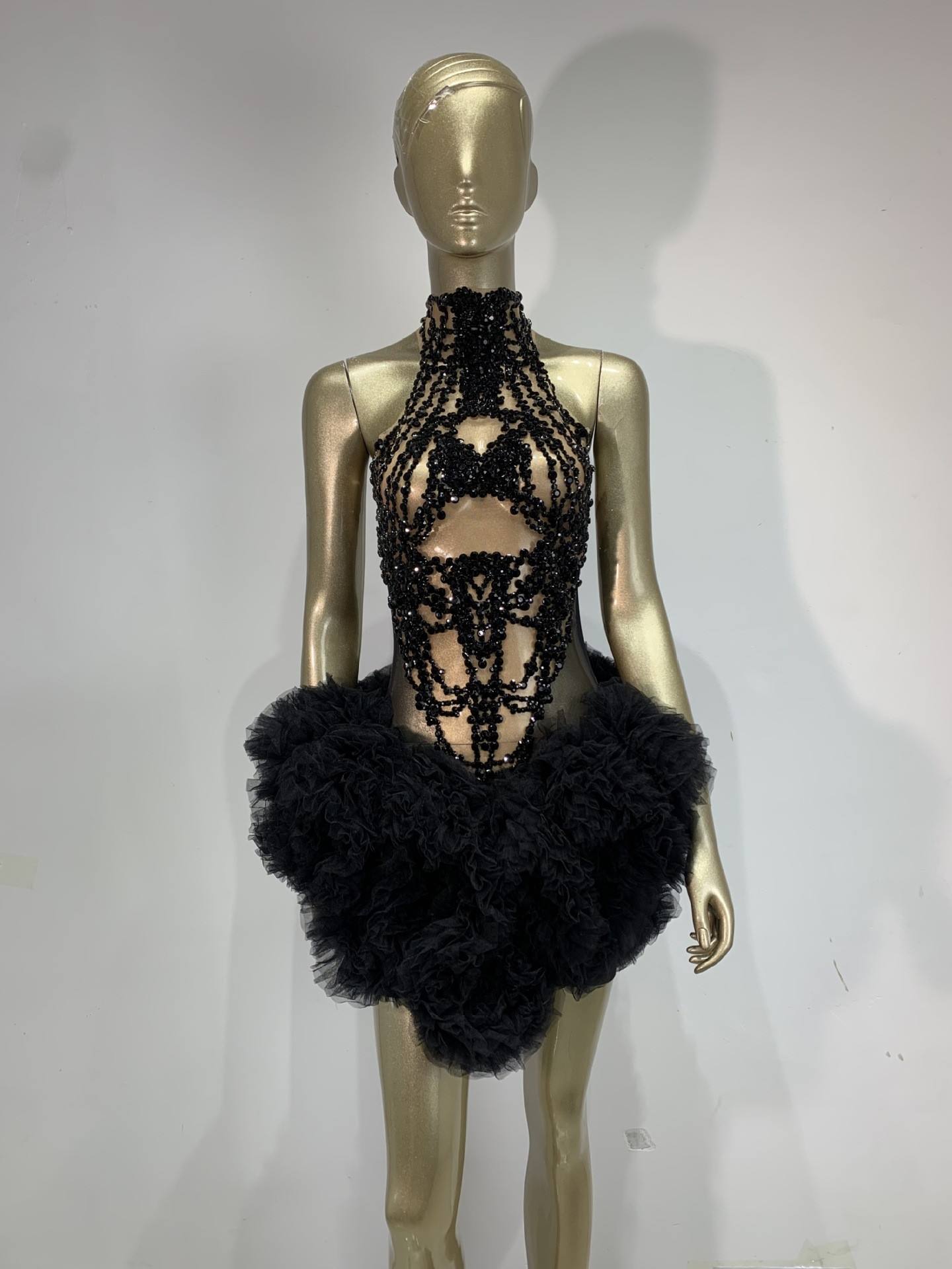 Women Mini Dress Sparkly Rhine - Sparkly Rhinestone Club Party Dress 评论和价格