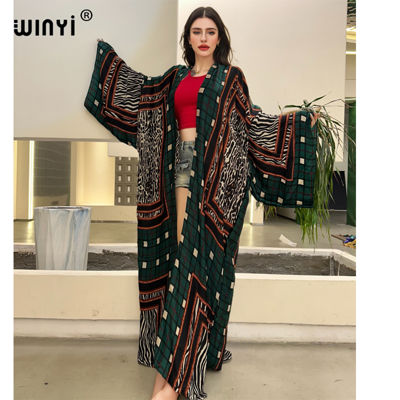 WINYI kimono sexy summer 2025  - Boho Summer Beach Maxi Dress 评论和价格