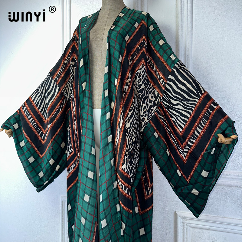 WINYI kimono sexy summer 2025  - Boho Summer Beach Maxi Dress 评论和价格