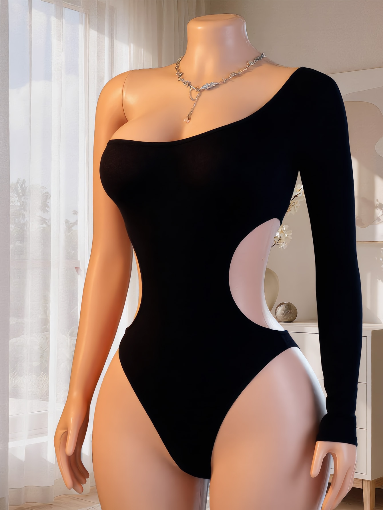 Women One Shoulder Long Sleeve - Lingerie 评论和价格