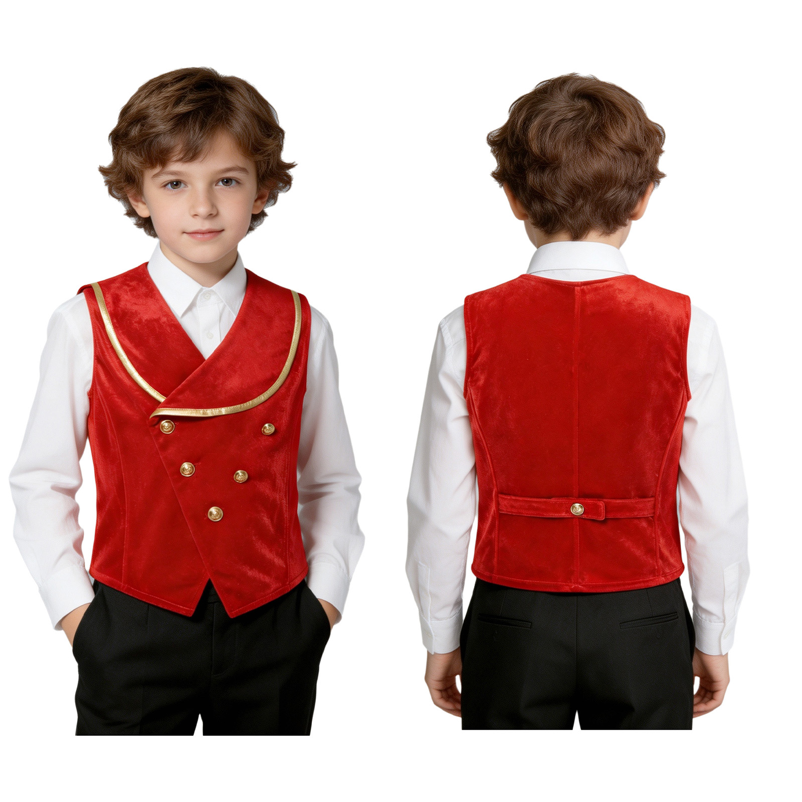 Kids Boys Medieval Velvet Vest - Dresses 评论和价格