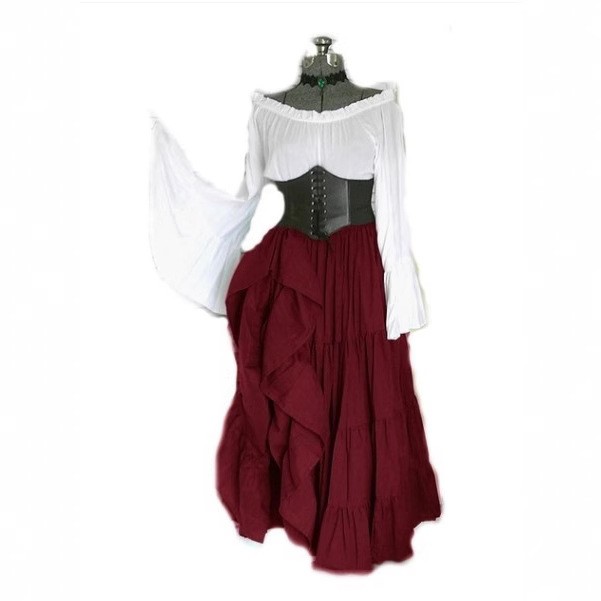 High Waist Long Sleeve Dress C - Dresses 评论和价格