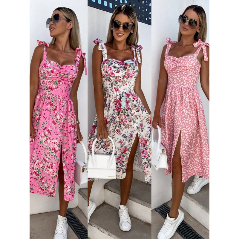 Women Summer Dress Sexy Floral - French Vintage Floral Midi Dress 评论和价格