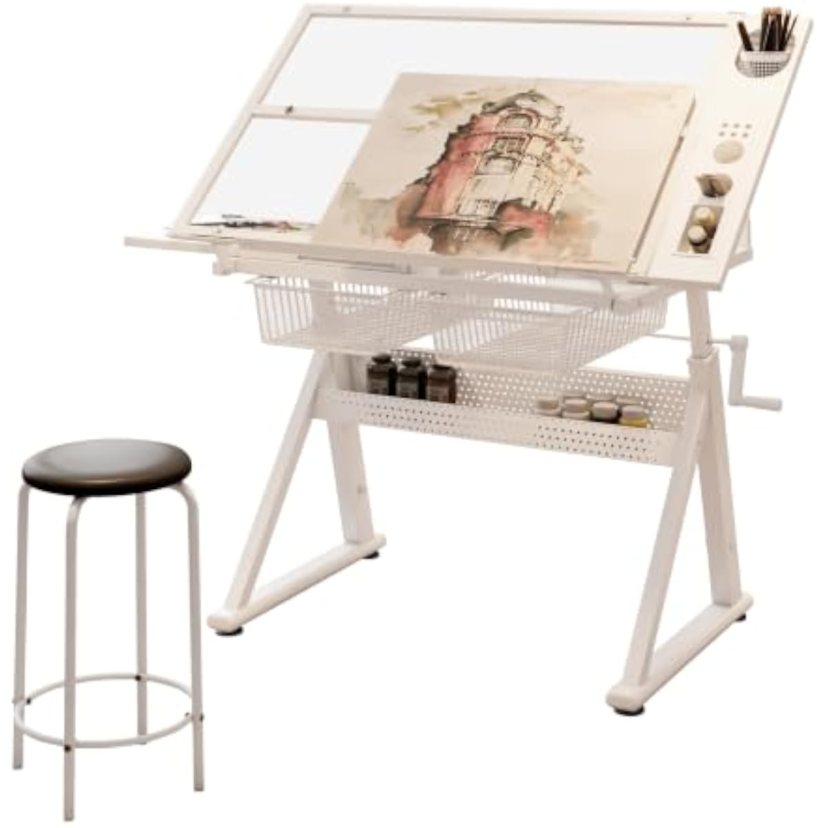 Adjustable Drafting Desk with  - Tops 评论和价格