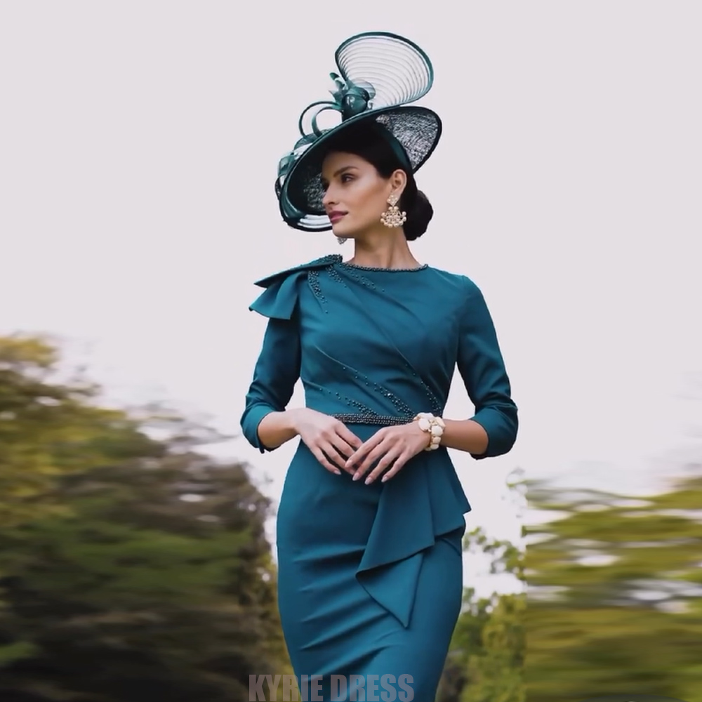 Elegant Mother of The Bride Dr - Elegant Satin Evening Gown Split 评论和价格