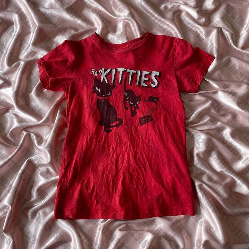 Y2K Grunge Cyber Goth Tee Vint - Y2K Graphic Baby Tee Crop 评论和价格