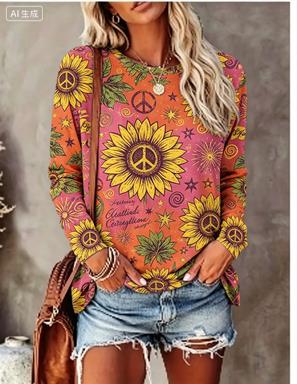 Women Long Sleeve T‑Shirt Hipp - Blouses 评论和价格