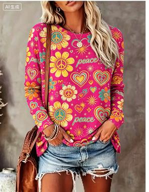 Women Long Sleeve T‑Shirt Hipp - Blouses 评论和价格