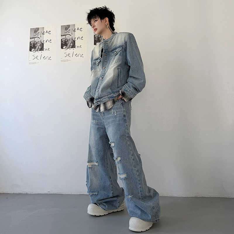 LUZHEN 2026 Autumn Vintage Was - Jeans 评论和价格