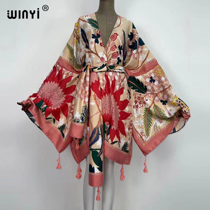 WINYI Autumn Dresses for Women - Boho Summer Beach Maxi Dress 评论和价格