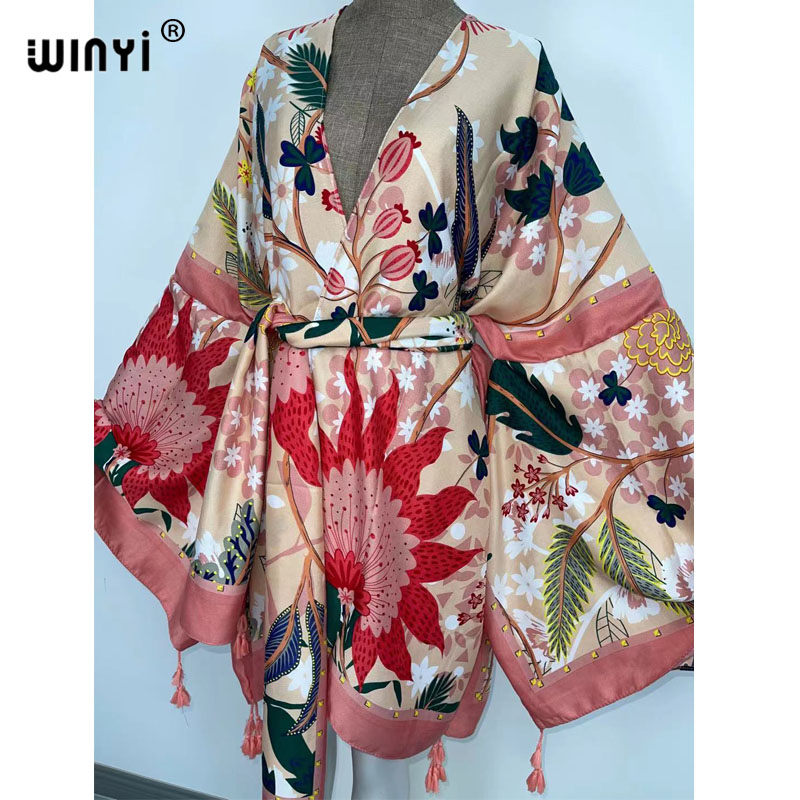 WINYI Autumn Dresses for Women - Boho Summer Beach Maxi Dress 评论和价格