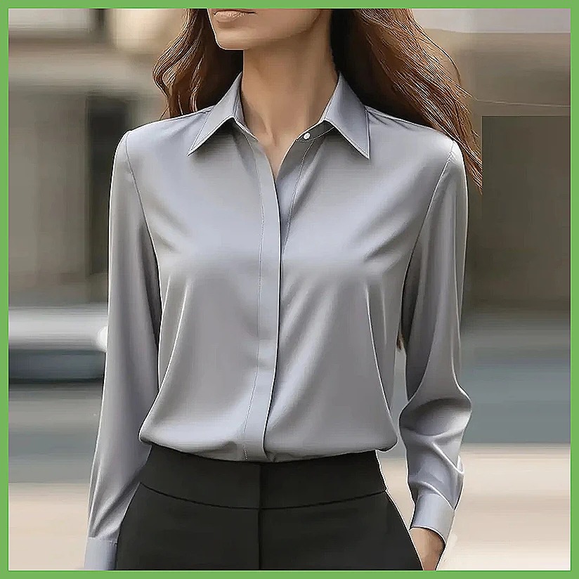 New Women's Office Blouse Long - Blouses 评论和价格