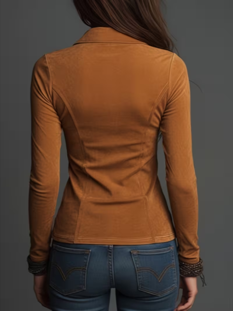 Women's Slim Fit Lapel Shirt,  - Blouses 评论和价格