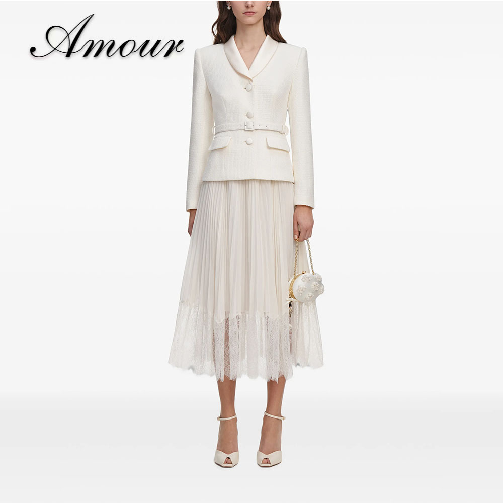 Amour Customized Two‑Piece For - Tweed Two Piece Blazer Dress 评论和价格