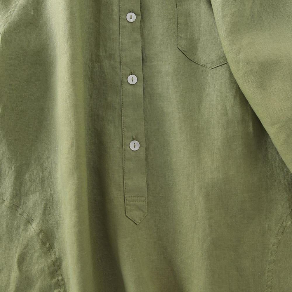 Outlet Japanese Style Linen Sh - Casual Loose Linen Shirt Dress 评论和价格