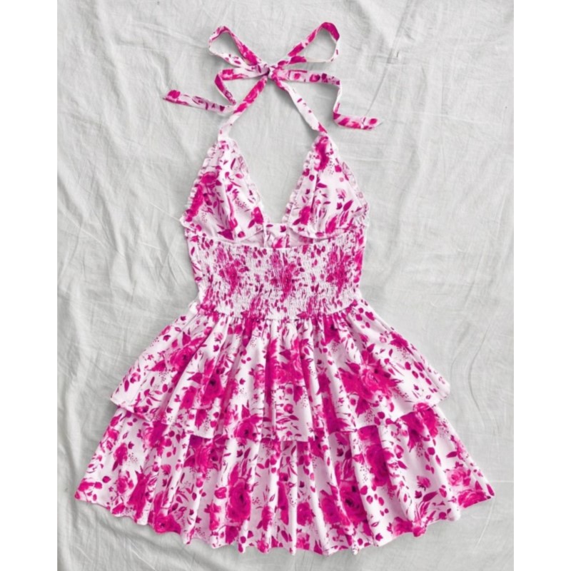 Women Vacation Style Retro Sho - French Vintage Floral Midi Dress 评论和价格