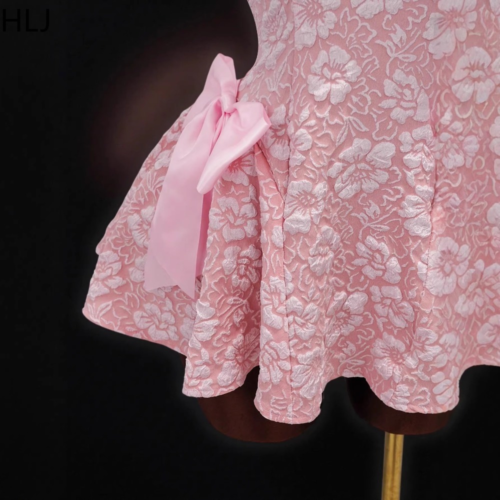 HLJ Y2K Sexy Jacquard Patchwor - Y2K Backless Halter Mini Dress 评论和价格
