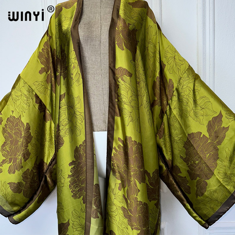 WINYI Africa boho print Kimono - Boho Summer Beach Maxi Dress 评论和价格