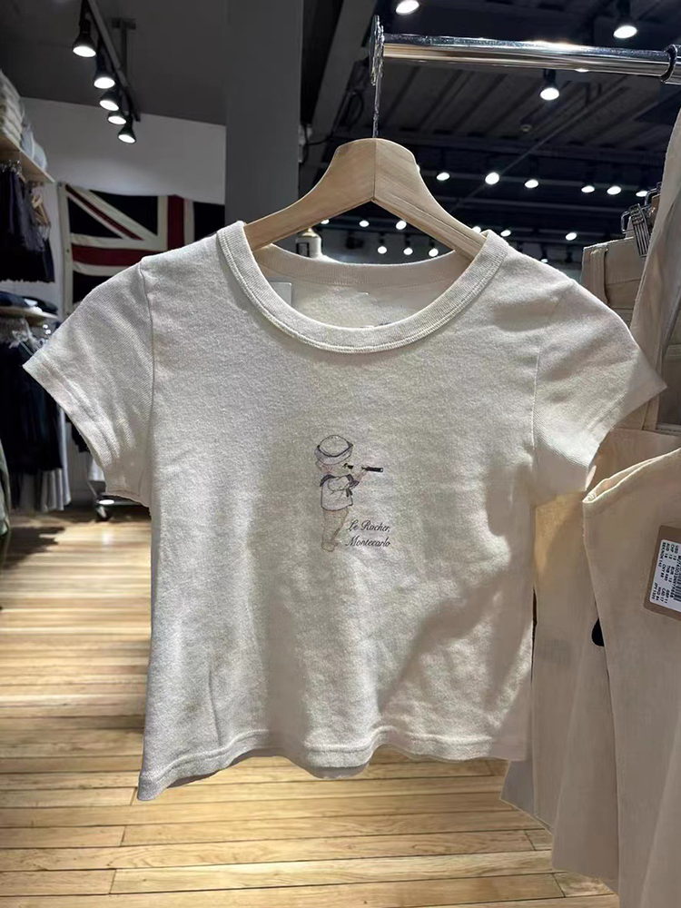 Angel Baby Graphic Slim T-shir - Y2K Graphic Baby Tee Crop 评论和价格