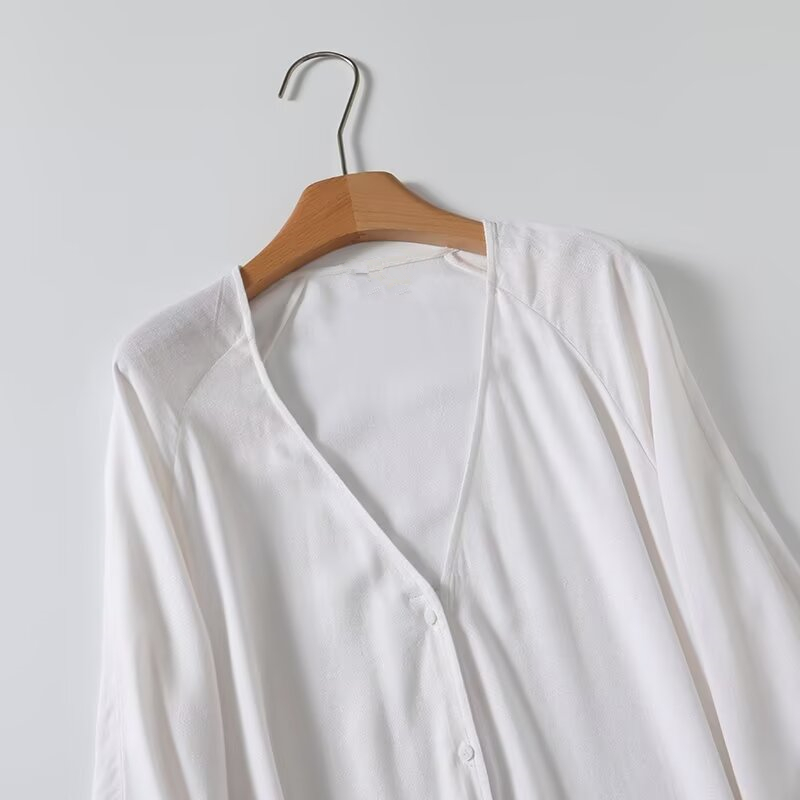 Dave&Di Moroccan Retro Linen L - Casual Loose Linen Shirt Dress 评论和价格