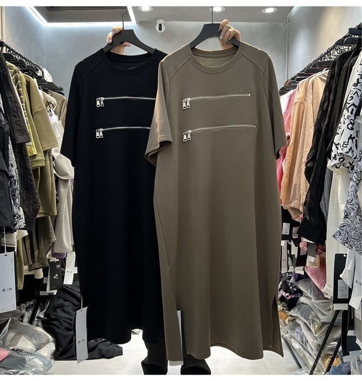 plus Size Women's Loose Short  - Korean Style A Line Shirt Dress 评论和价格
